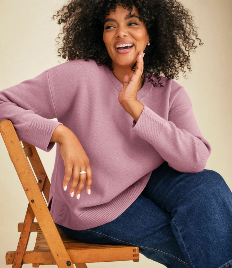 L.L.Bean | Women's Wicked Soft Cotton/Cashmere Crewneck Sweater