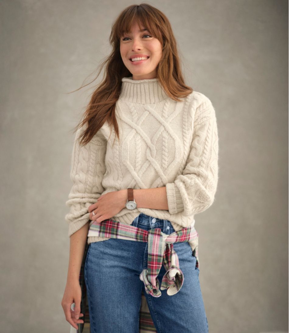 L.L.Bean | Women's 1912 Heritage Wool Blend Mockneck Sweater