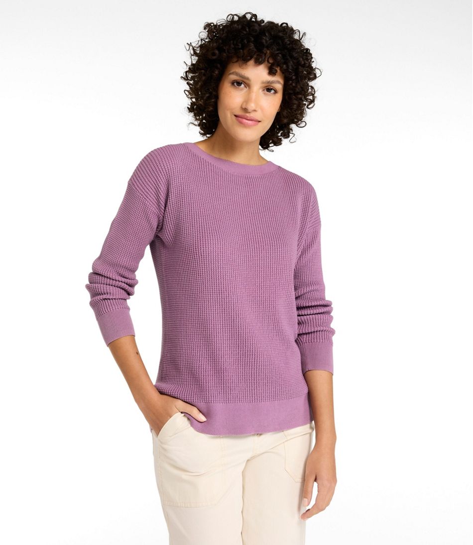 L.L.Bean | Women's Sunwashed Waffle Sweater, Pullover