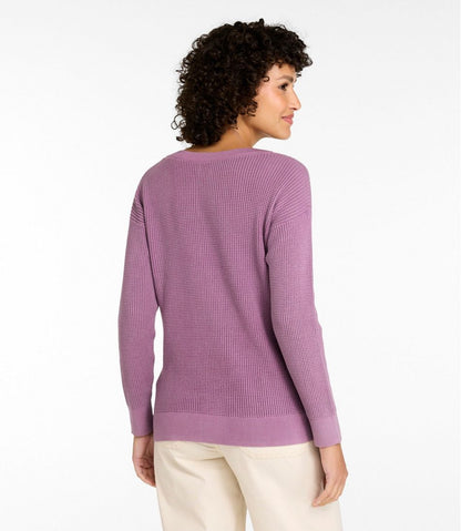 L.L.Bean | Women's Sunwashed Waffle Sweater, Pullover