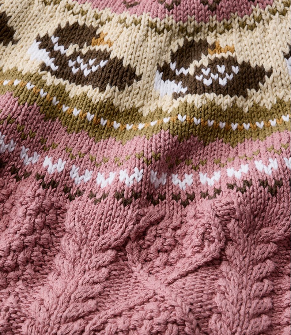 L.L.Bean | Women's Signature Cotton Fisherman Sweater, Crewneck Novelty