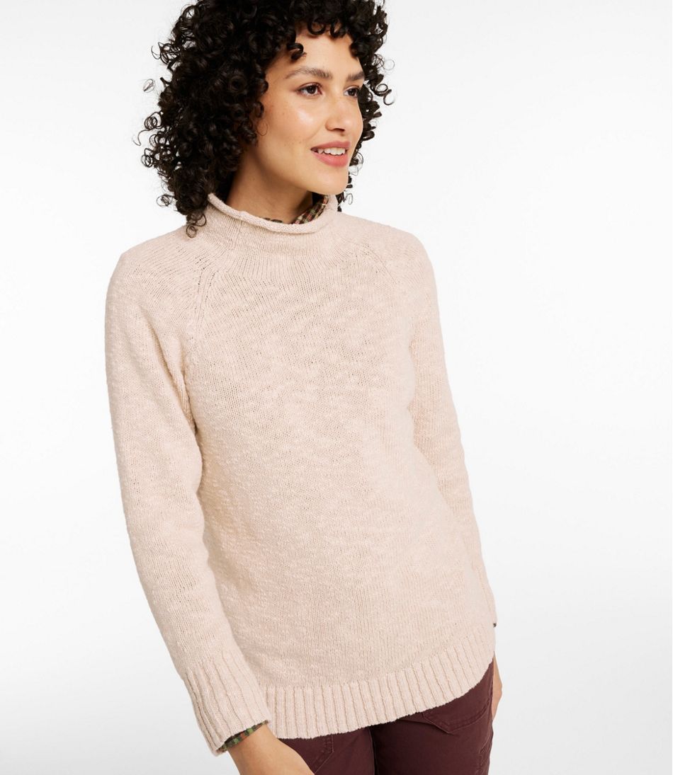 L.L.Bean | Women's Cotton Ragg Sweater, Funnelneck Pullover