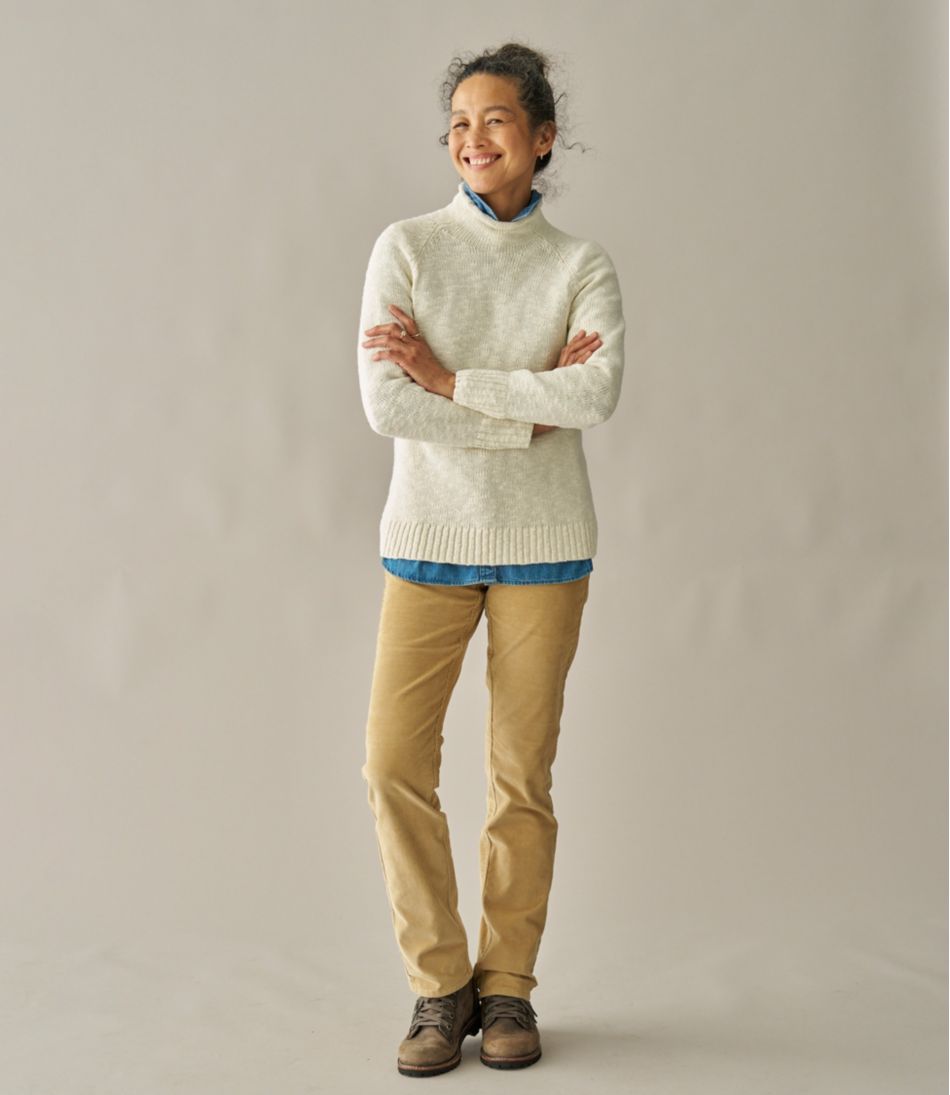 L.L.Bean | Women's Cotton Ragg Sweater, Funnelneck Pullover