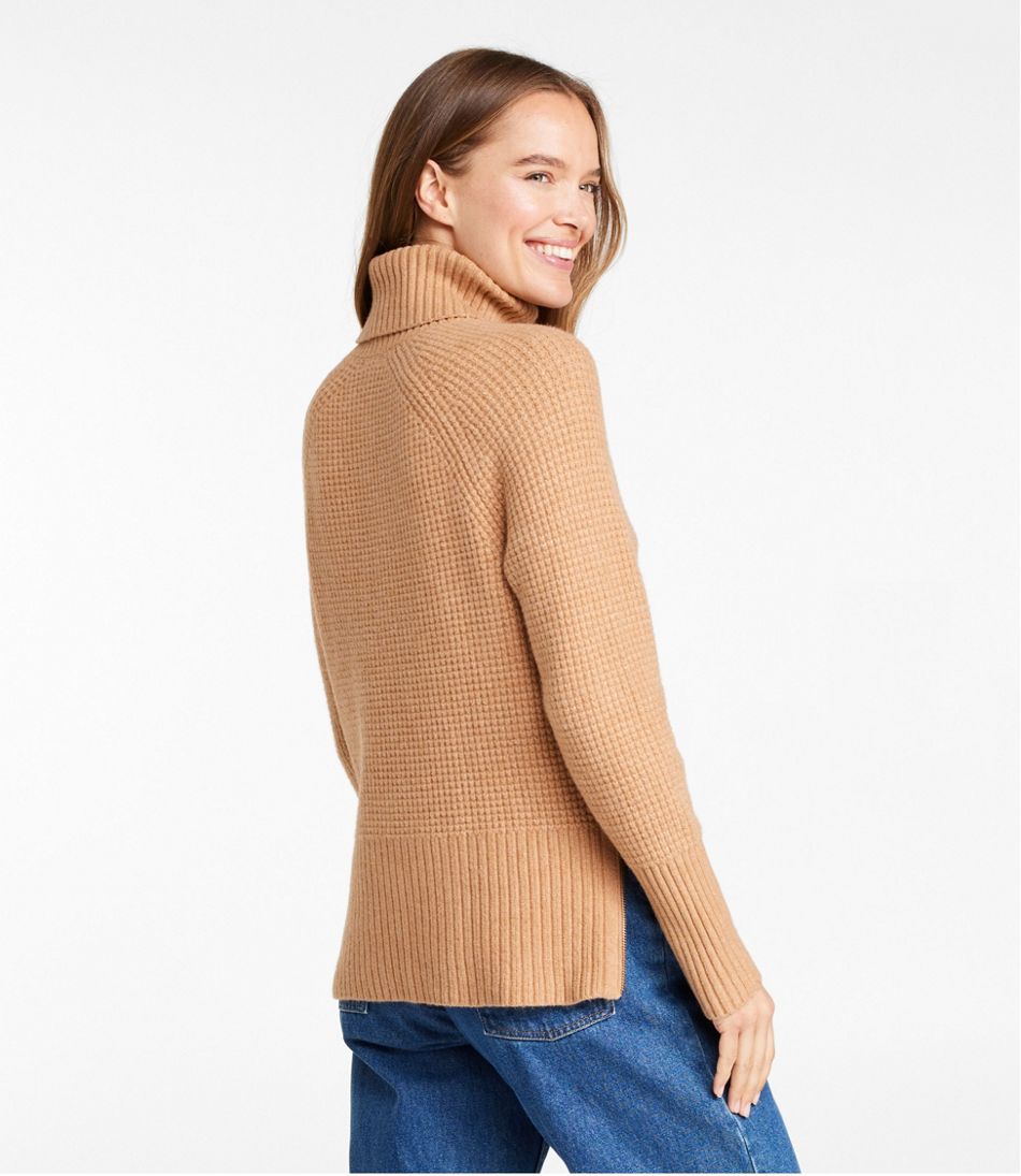 L.L.Bean | Women's SuperSoft Waffle Sweater, Turtleneck