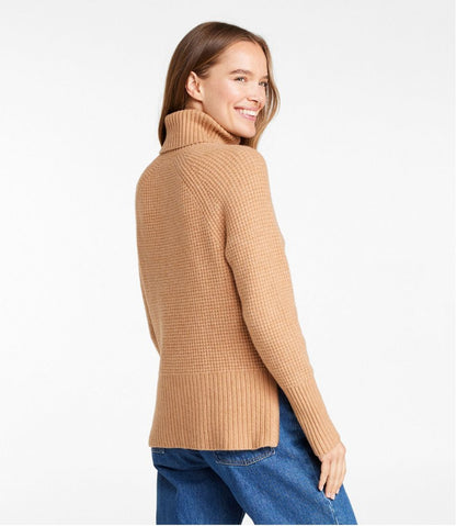 L.L.Bean | Women's SuperSoft Waffle Sweater, Turtleneck