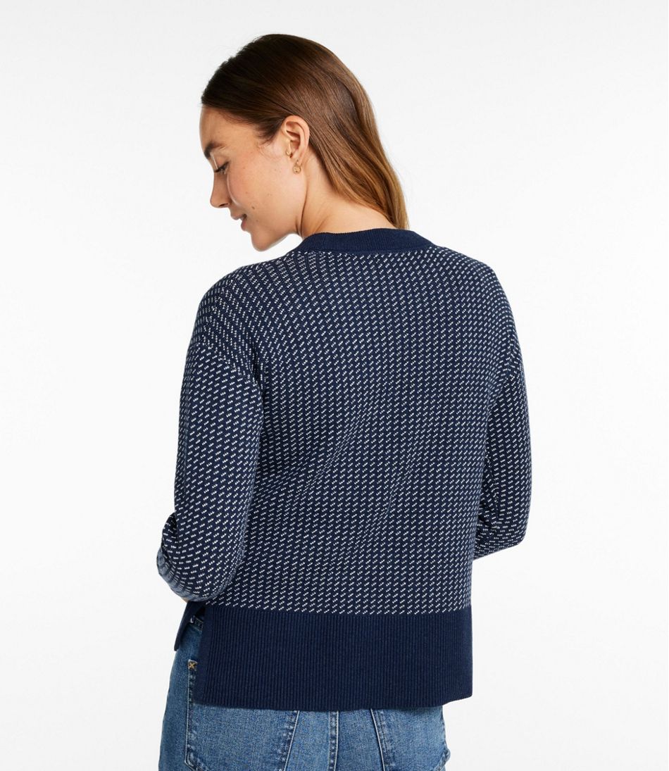 L.L.Bean | Women's Wicked Soft Cotton/Cashmere Crewneck Sweater, Pattern