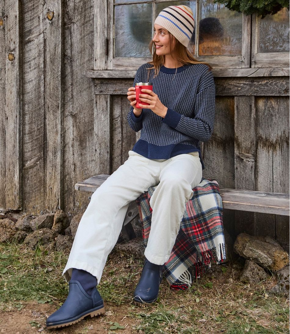 L.L.Bean | Women's Wicked Soft Cotton/Cashmere Crewneck Sweater, Pattern