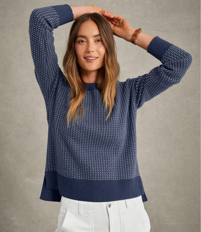 L.L.Bean | Women's Wicked Soft Cotton/Cashmere Crewneck Sweater, Pattern