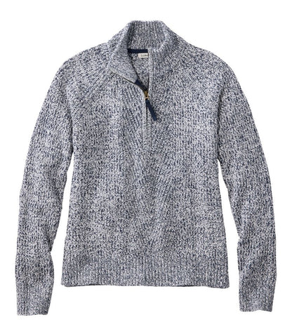 L.L.Bean | Women's Mariner Shaker Sweater, Quarter-Zip
