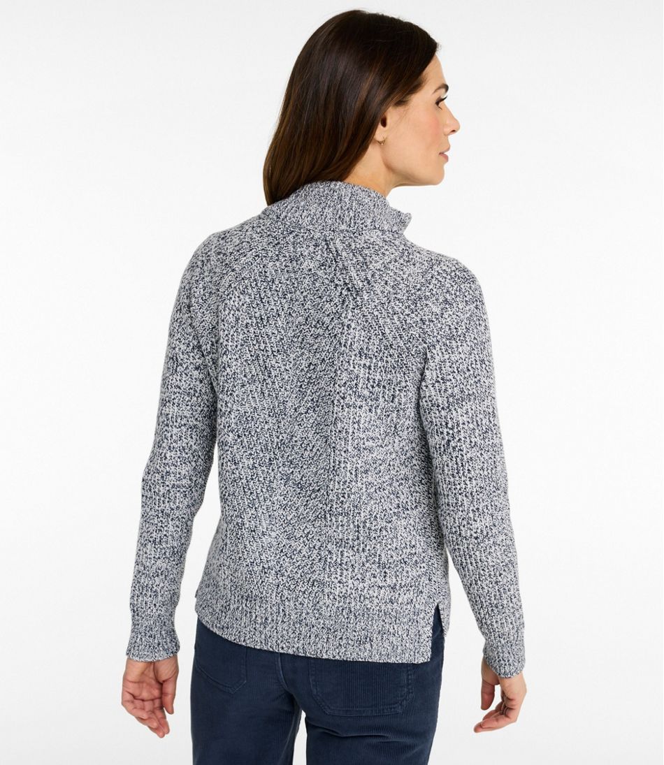L.L.Bean | Women's Mariner Shaker Sweater, Quarter-Zip