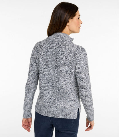 L.L.Bean | Women's Mariner Shaker Sweater, Quarter-Zip