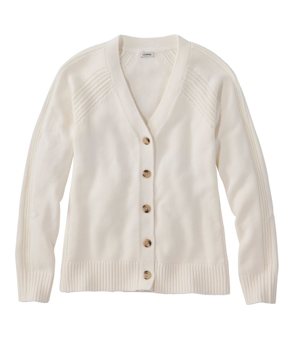 L.L.Bean | Women's Mariner Shaker Sweater, V-Neck Cardigan