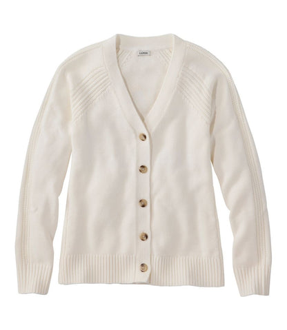 L.L.Bean | Women's Mariner Shaker Sweater, V-Neck Cardigan