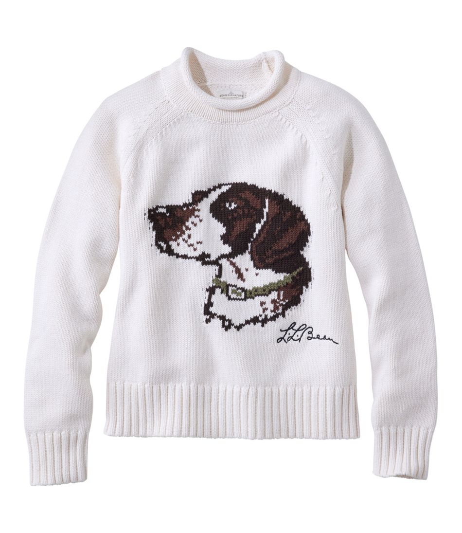 L.L.Bean | Women's Signature Original Cotton Sweater, Rollneck Novelty