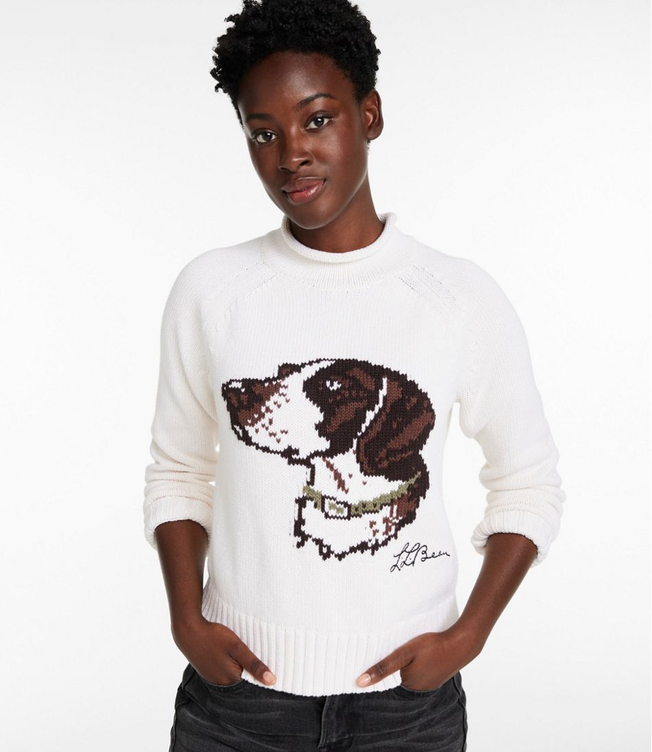 L.L.Bean | Women's Signature Original Cotton Sweater, Rollneck Novelty