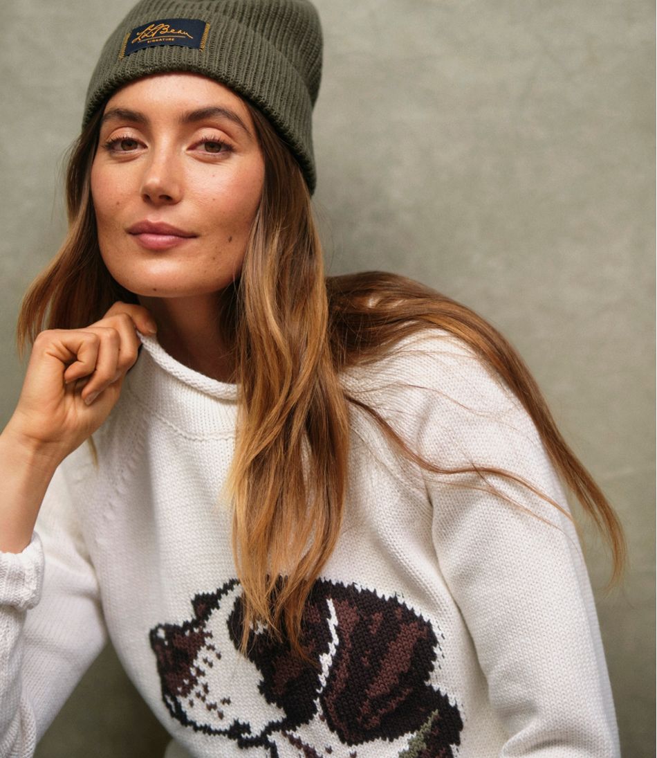L.L.Bean | Women's Signature Original Cotton Sweater, Rollneck Novelty