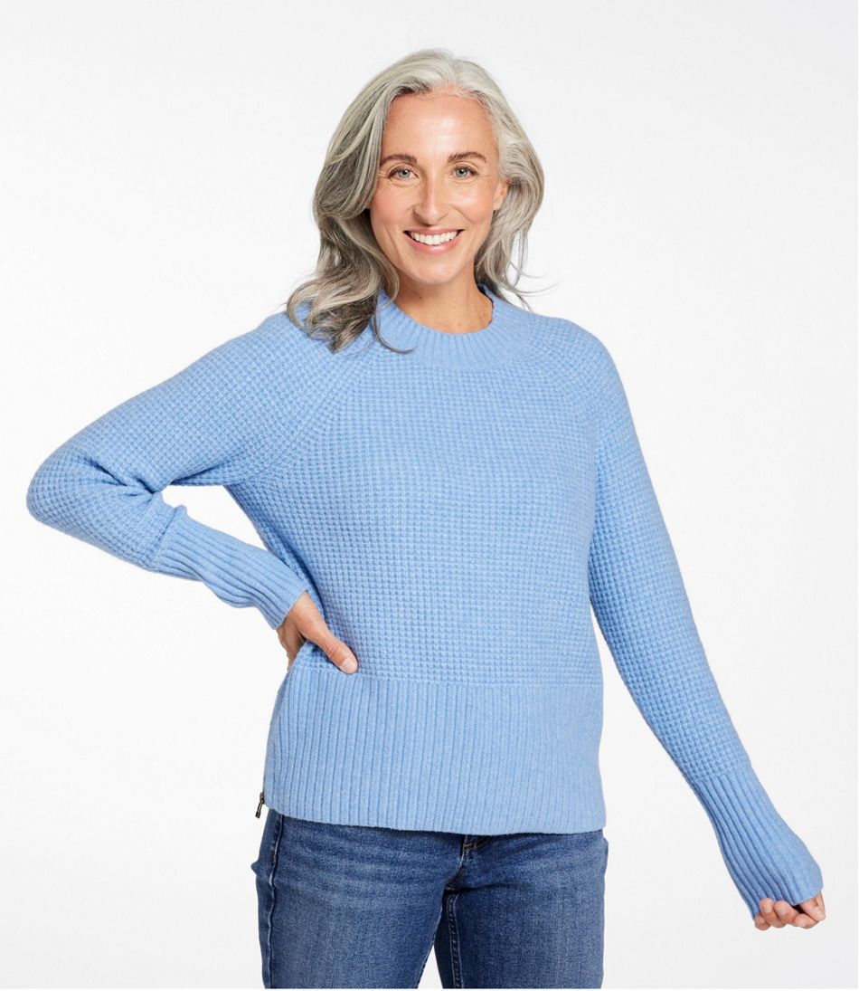 L.L.Bean | Women's SuperSoft Waffle Sweater, Crewneck