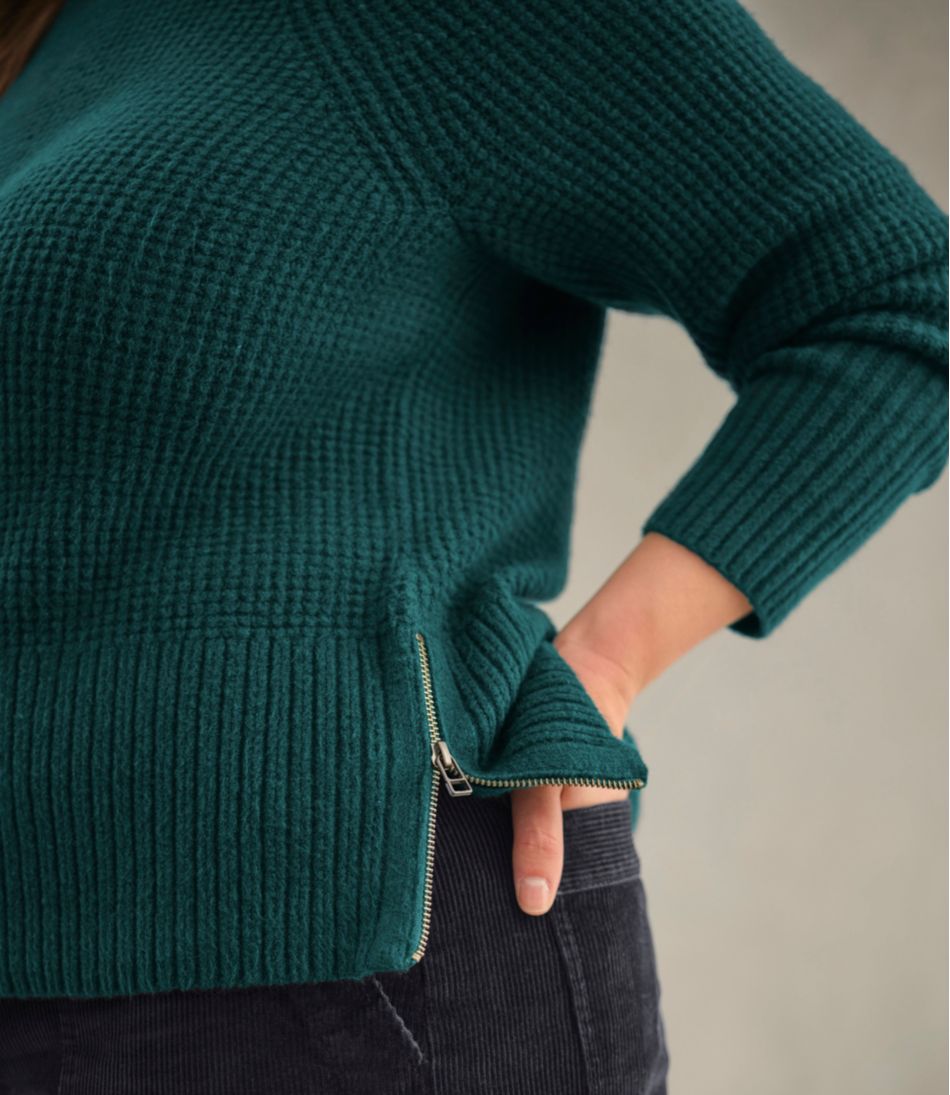 L.L.Bean | Women's SuperSoft Waffle Sweater, Crewneck
