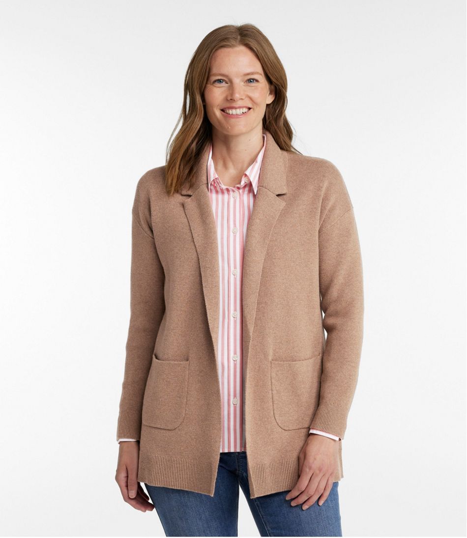 L.L.Bean | Women's Wicked Soft Cotton/Cashmere Coatigan Sweater