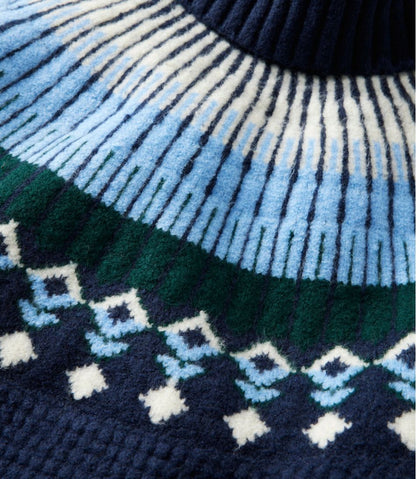 L.L.Bean | Women's SuperSoft Waffle Sweater, Turtleneck Fair Isle