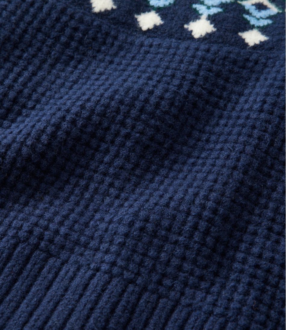 L.L.Bean | Women's SuperSoft Waffle Sweater, Turtleneck Fair Isle