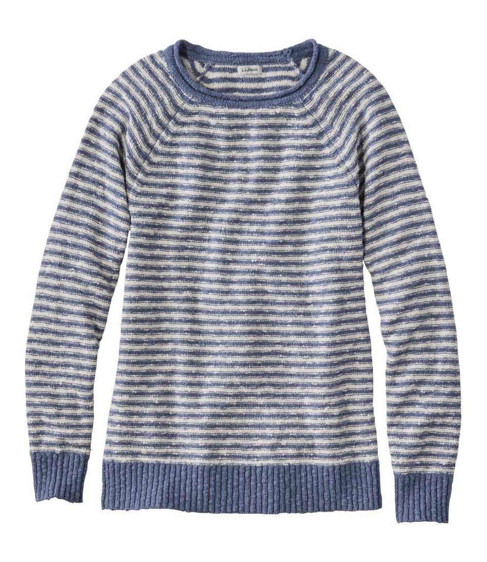 L.L.Bean | Women's Midweight Cotton Slub Rollneck Pullover Stripe