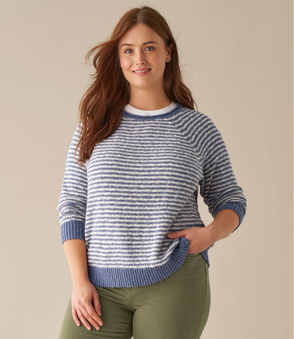 L.L.Bean | Women's Midweight Cotton Slub Rollneck Pullover Stripe