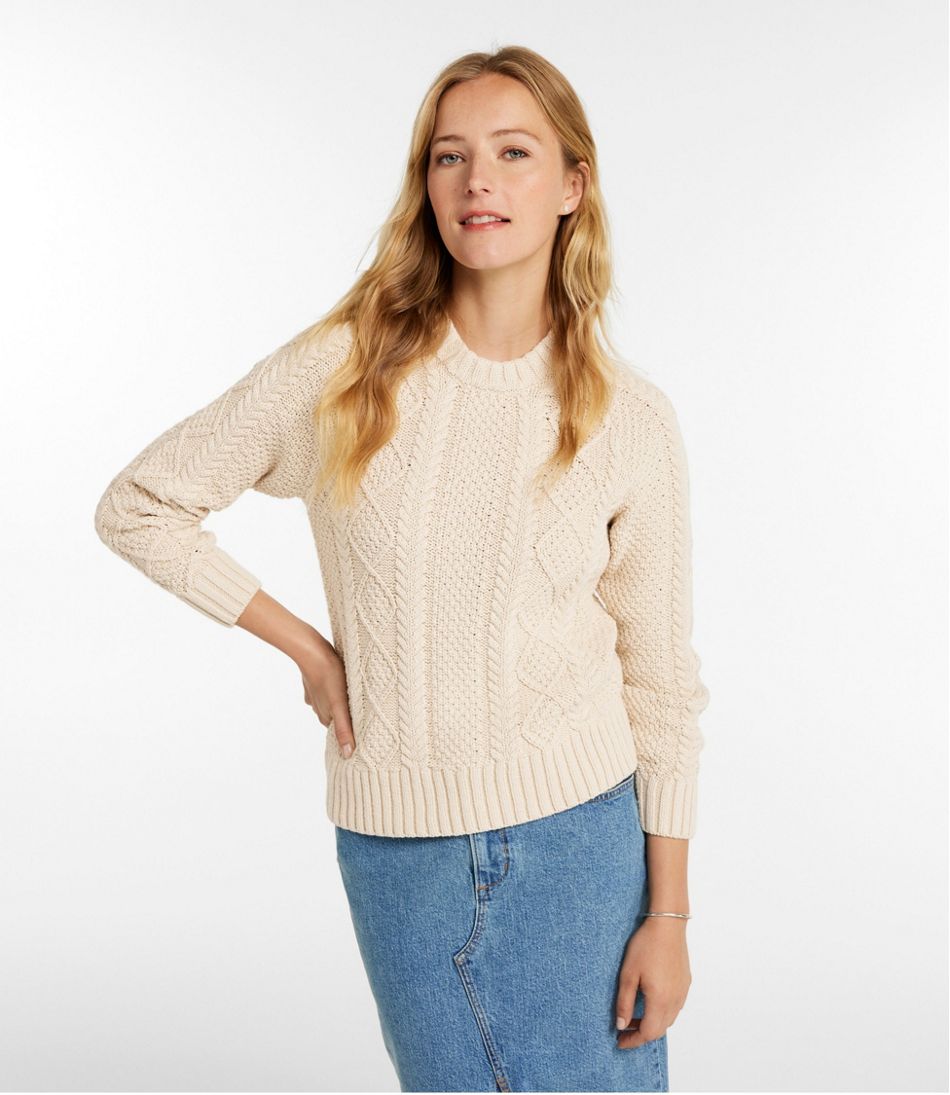 L.L.Bean | Women's Signature Cotton Fisherman Sweater, Crewneck