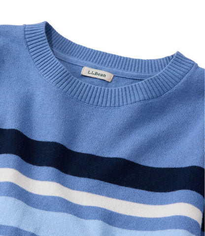 L.L.Bean | Women's Cotton/Cashmere Sweater, Crewneck Stripe