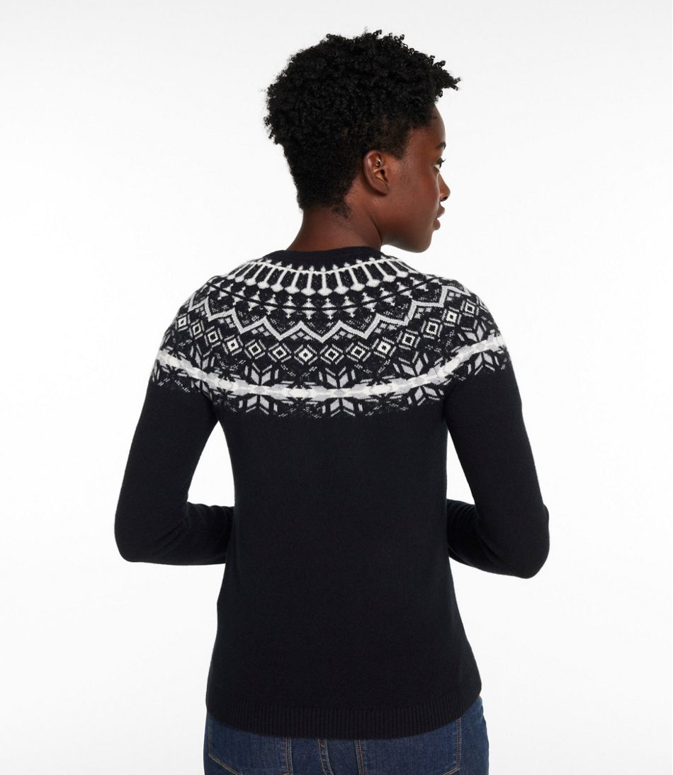 L.L.Bean | Women's Classic Cashmere Sweater, Crewneck Fair Isle