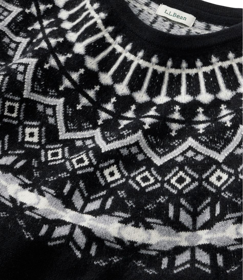 L.L.Bean | Women's Classic Cashmere Sweater, Crewneck Fair Isle
