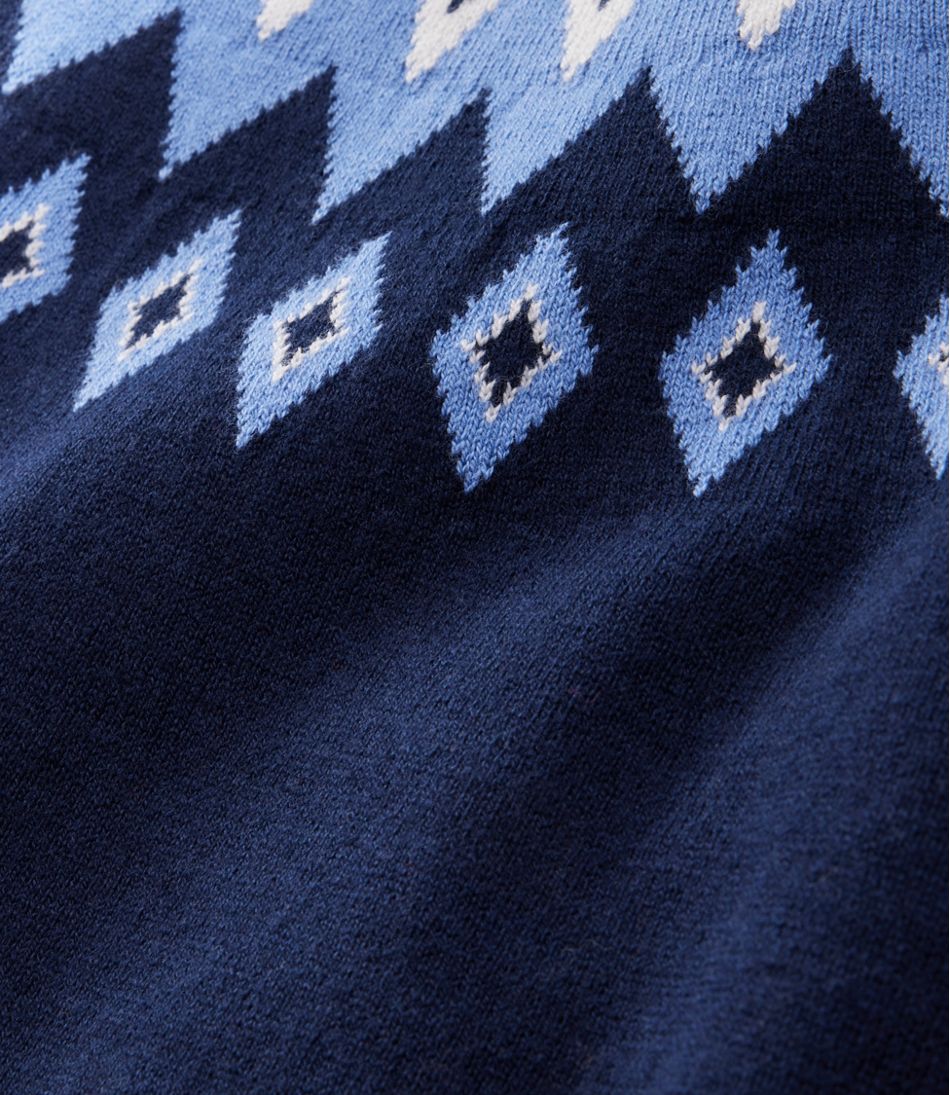 L.L.Bean | Women's Cotton/Cashmere Sweater, Turtleneck Fair Isle