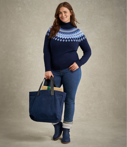L.L.Bean | Women's Cotton/Cashmere Sweater, Turtleneck Fair Isle