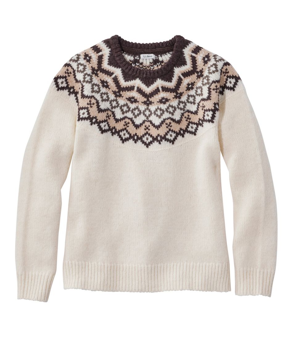 L.L.Bean | Women's Bean's Classic Ragg Wool Sweater, Crewneck Fair Isle