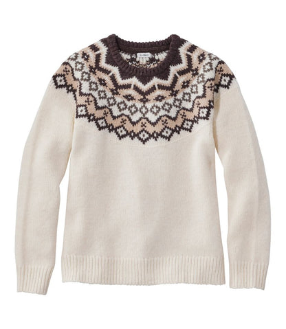 L.L.Bean | Women's Bean's Classic Ragg Wool Sweater, Crewneck Fair Isle