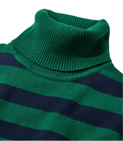 L.L.Bean | Women's Cotton/Cashmere Sweater, Turtleneck Stripe