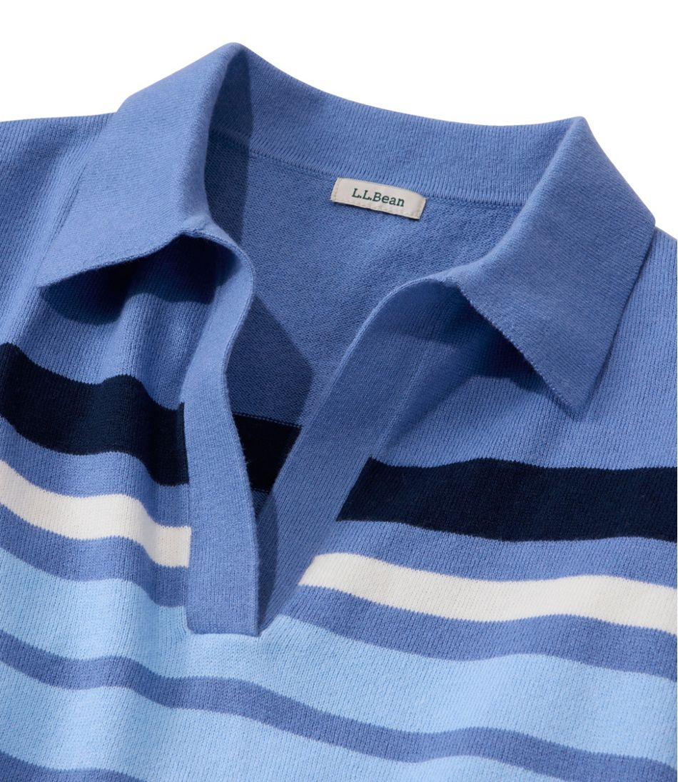 L.L.Bean | Women's Cotton/Cashmere Sweater, Polo Stripe