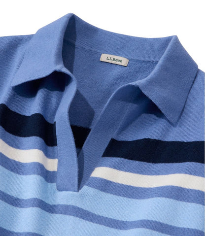L.L.Bean | Women's Cotton/Cashmere Sweater, Polo Stripe
