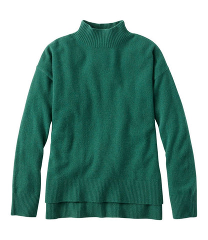 L.L.Bean | Women's Classic Cashmere Sweater, Relaxed Mockneck