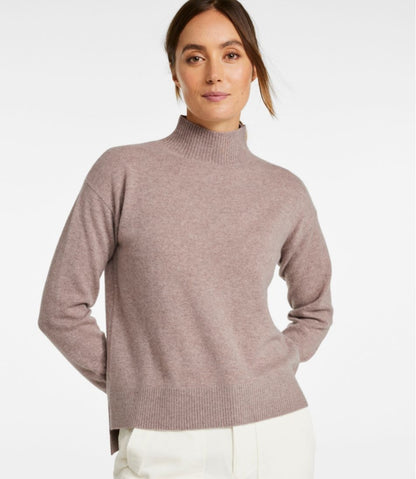 L.L.Bean | Women's Classic Cashmere Sweater, Relaxed Mockneck