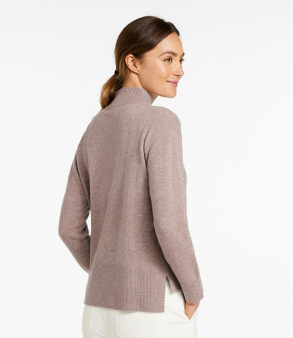 L.L.Bean | Women's Classic Cashmere Sweater, Relaxed Mockneck