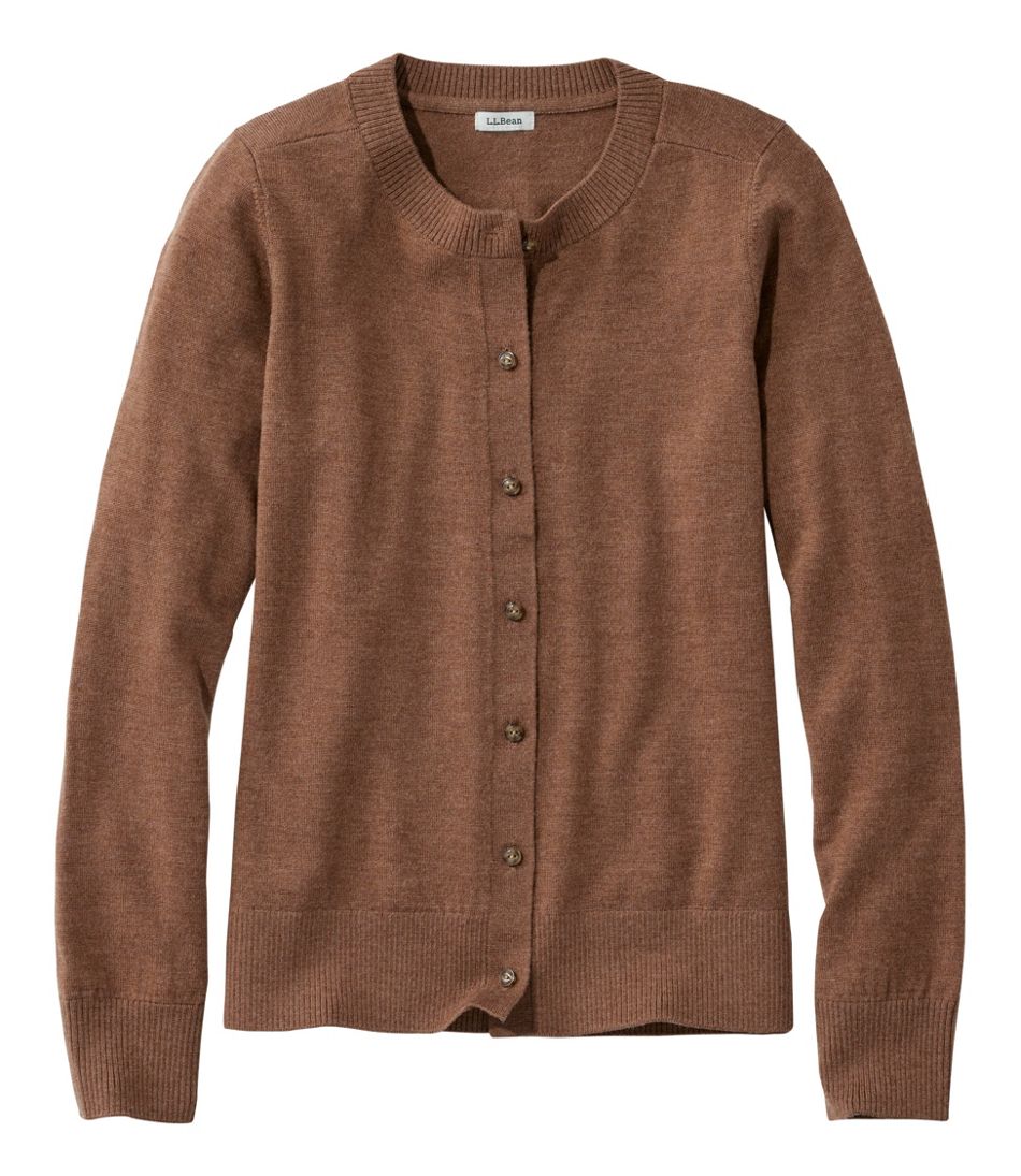 L.L.Bean | Women's Essential Merino Wool Sweater, Cardigan