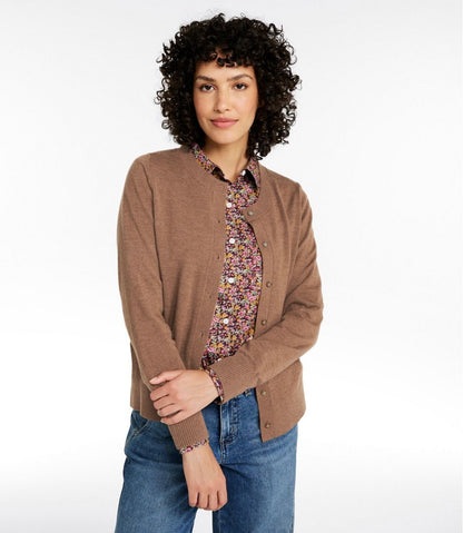 L.L.Bean | Women's Essential Merino Wool Sweater, Cardigan