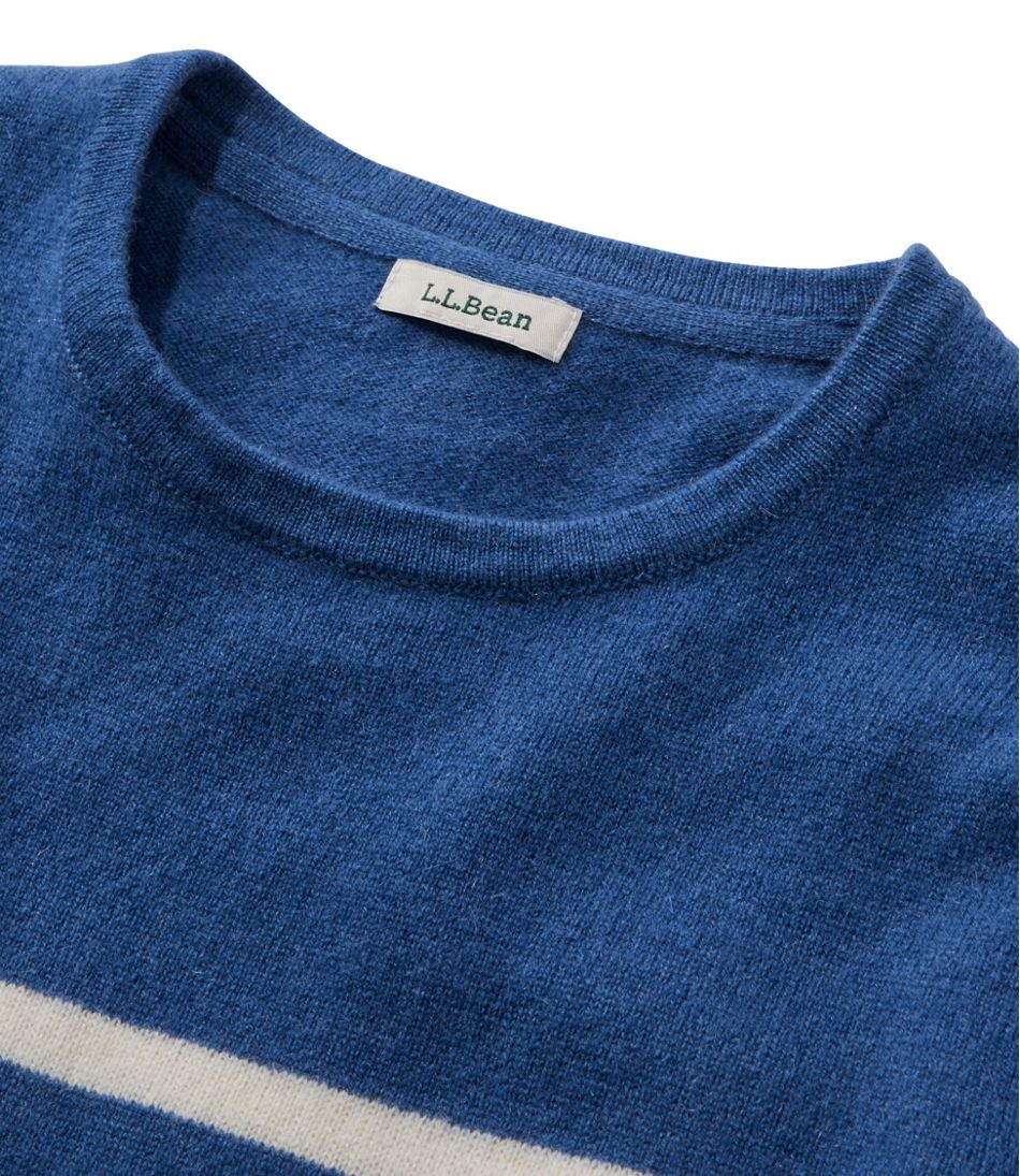 L.L.Bean | Women's Classic Cashmere Sweater, Crewneck Stripe