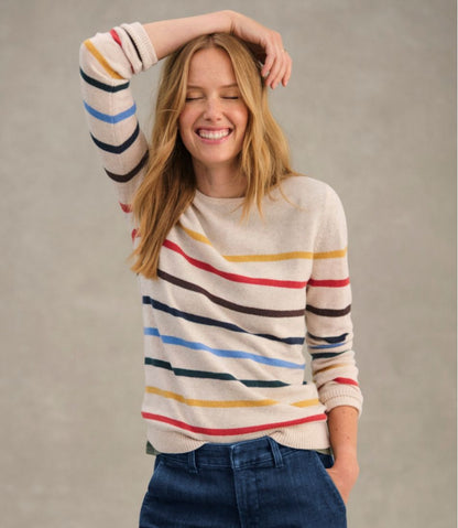 L.L.Bean | Women's Classic Cashmere Sweater, Crewneck Stripe