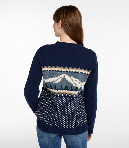 L.L.Bean | Women's Bean's Classic Ragg Wool Crewneck Intarsia Sweater