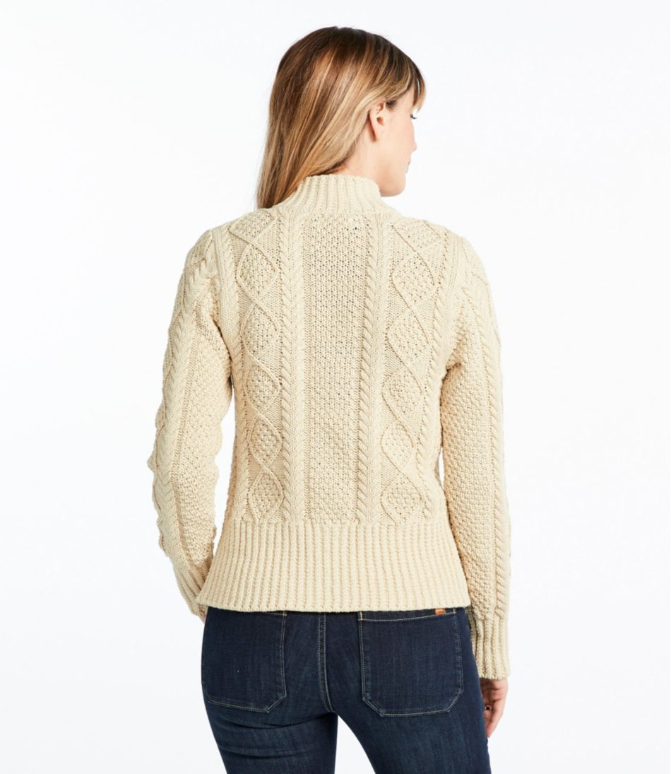 L.L.Bean | Women's Signature Cotton Fisherman Sweater, Short Cardigan