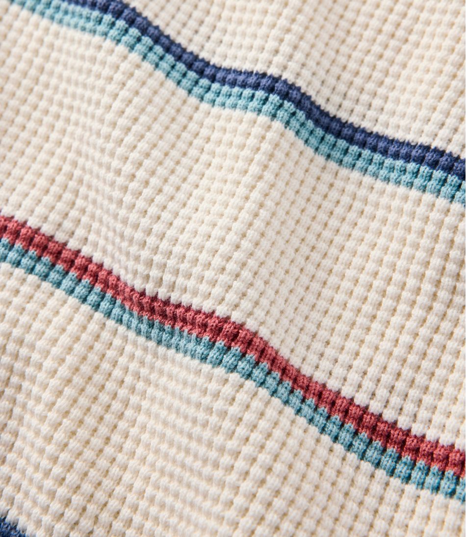L.L.Bean | Women's Sunwashed Waffle Sweater, Pullover Stripe