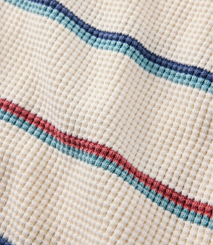 L.L.Bean | Women's Sunwashed Waffle Sweater, Pullover Stripe