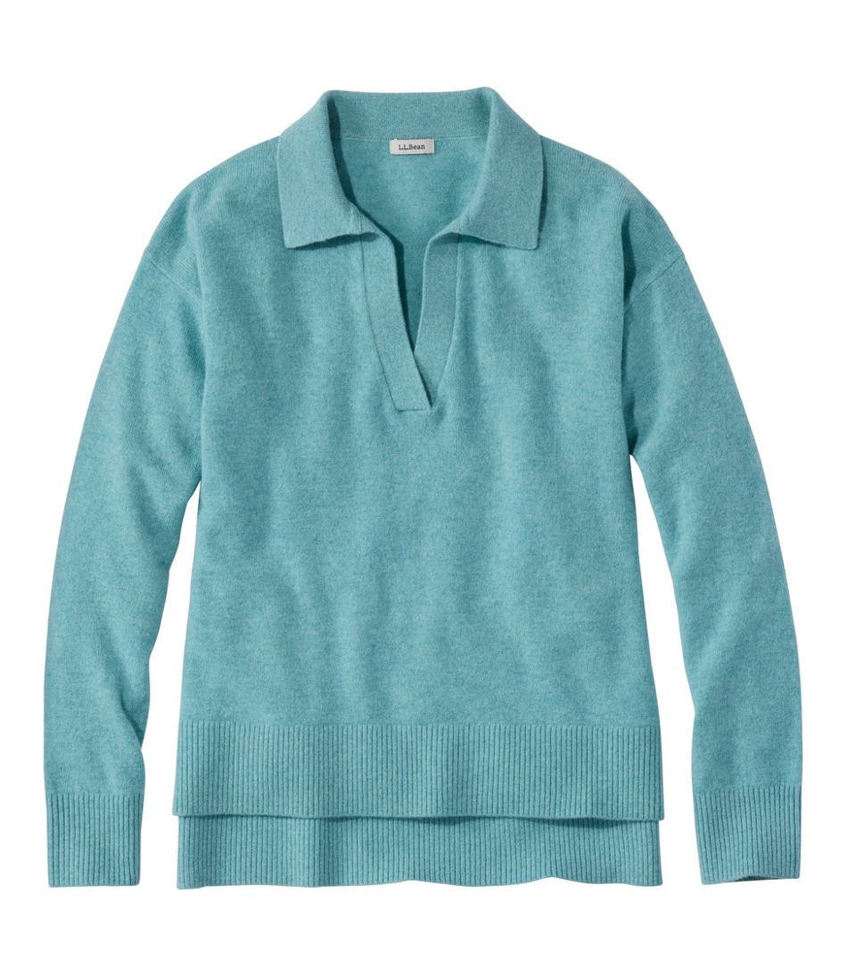 L.L.Bean | Women's Classic Cashmere Sweater, Relaxed Polo